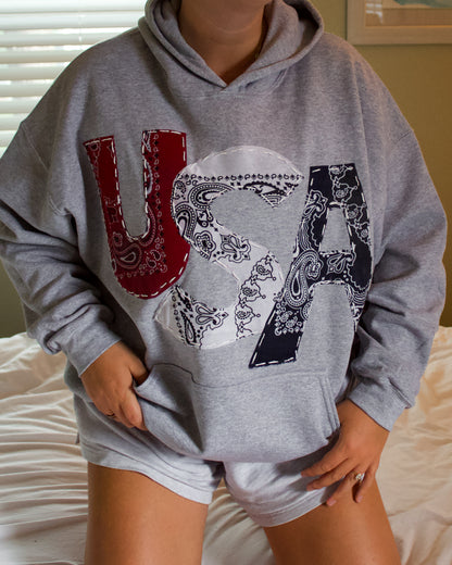 PATCHWORK USA HOODIE